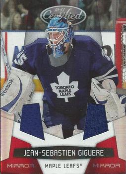 2010-11 Panini Certified - Mirror Red Materials Dual #136 Jean-Sebastien Giguere  Front