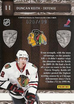 2010-11 Panini Crown Royale - Lords of the NHL #11 Duncan Keith  Back