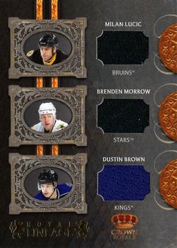 2010-11 Panini Crown Royale - Royal Lineage Materials #LMB Milan Lucic / Brenden Morrow / Dustin Brown  Front