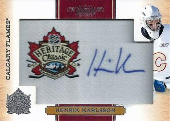 2010-11 Panini Dominion - NHL Heritage Classics Embroidered Patches Autographs #10 Henrik Karlsson  Front