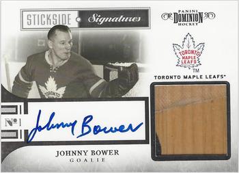 2010-11 Panini Dominion - Stickside Signatures #4 Johnny Bower  Front