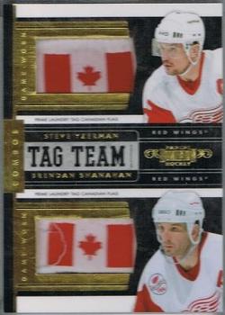 2010-11 Panini Dominion - Tag Team Combos Canadian Flag #8 Steve Yzerman / Brendan Shanahan  Front