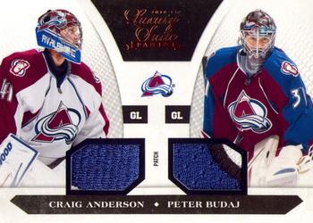 2010-11 Panini Luxury Suite - Prime Patches #80 Craig Anderson / Peter Budaj  Front