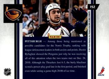 2010-11 Panini Pinnacle - Rink Collection #192 Dustin Byfuglien Back