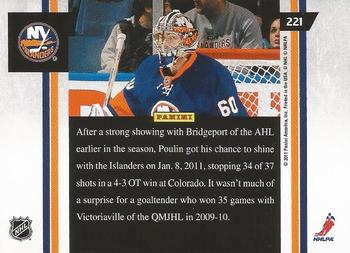 2010-11 Panini Pinnacle - Rink Collection #221 Kevin Poulin Back