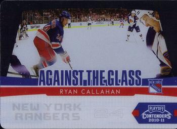 2010-11 Playoff Contenders - Against The Glass #2 Ryan Callahan  Front