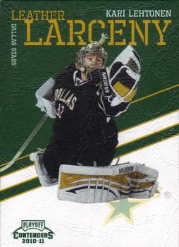 2010-11 Playoff Contenders - Leather Larceny #10 Kari Lehtonen  Front