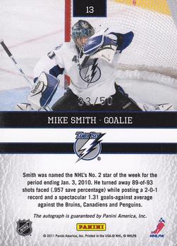 2010-11 Playoff Contenders - Leather Larceny Autographs #13 Mike Smith  Back