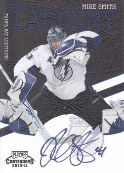 2010-11 Playoff Contenders - Leather Larceny Autographs #13 Mike Smith  Front