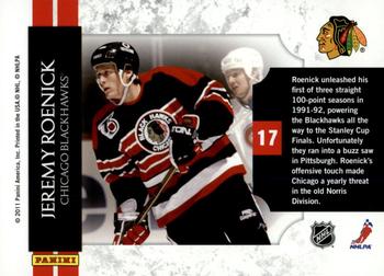 2010-11 Playoff Contenders - Legendary Contenders #17 Jeremy Roenick  Back