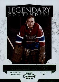 2010-11 Playoff Contenders - Legendary Contenders Green #10 Charlie Hodge  Front