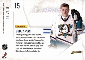 2010-11 Playoff Contenders - Lottery Winners Green #15 Bobby Ryan  Back