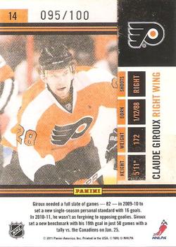 2010-11 Playoff Contenders - Playoff Tickets #14 Claude Giroux  Back