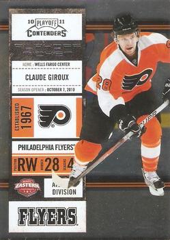 2010-11 Playoff Contenders - Playoff Tickets #14 Claude Giroux  Front