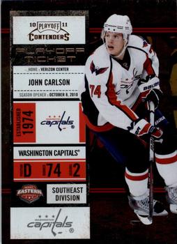 2010-11 Playoff Contenders - Playoff Tickets #60 John Carlson  Front
