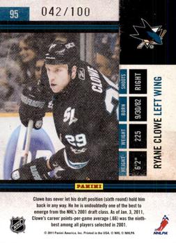 2010-11 Playoff Contenders - Playoff Tickets #95 Ryane Clowe  Back