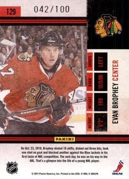 2010-11 Playoff Contenders - Playoff Tickets #129 Evan Brophey  Back