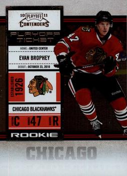 2010-11 Playoff Contenders - Playoff Tickets #129 Evan Brophey  Front