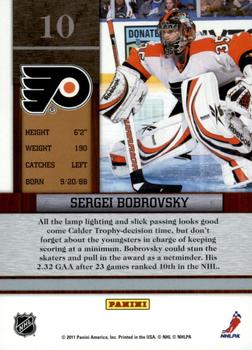 2010-11 Playoff Contenders - Rookie of the Year Contenders #10 Sergei Bobrovsky  Back