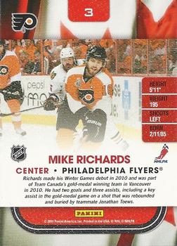 2010-11 Score - Canada Greats #3 Mike Richards  Back