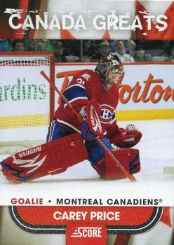2010-11 Score - Canada Greats #6 Carey Price  Front