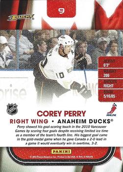 2010-11 Score - Canada Greats #9 Corey Perry  Back