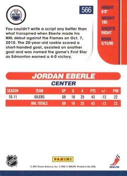 2010-11 Score - Rookies & Traded Gold #566 Jordan Eberle  Back