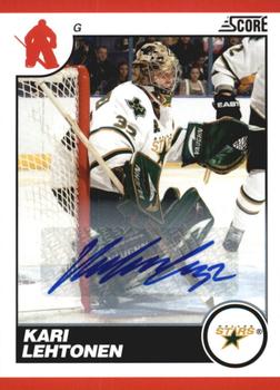 2010-11 Score - Signatures #185 Kari Lehtonen Front