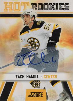 2010-11 Score - Signatures #539 Zach Hamill Front