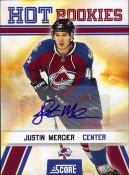 2010-11 Score - Signatures #508 Justin Mercier Front