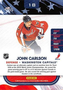 2010-11 Score - USA Greats #18 John Carlson  Back