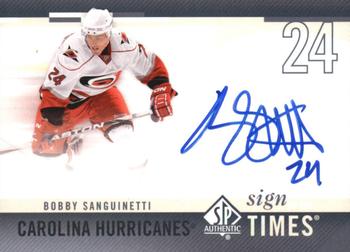 2010-11 SP Authentic - Sign of the Times #SOT-BS Bobby Sanguinetti  Front