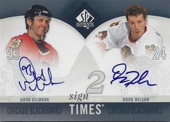 2010-11 SP Authentic - Sign of the Times 2 #ST2-WG Doug Wilson / Doug Gilmour  Front