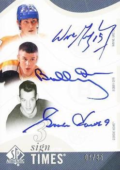 2010-11 SP Authentic - Sign of the Times 3 #ST3-HOF Wayne Gretzky / Gordie Howe / Bobby Orr  Front