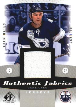 2010-11 SP Game Used - Authentic Fabrics #AF-OA Adam Oates  Front