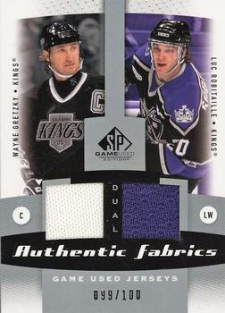 2010-11 SP Game Used - Authentic Fabrics Dual #AF2-WL Luc Robitaille / Wayne Gretzky  Front