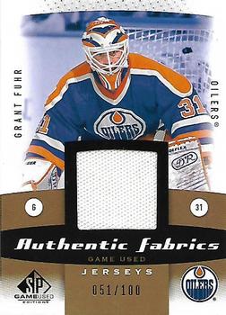 2010-11 SP Game Used - Authentic Fabrics Gold #AF-GF Grant Fuhr  Front
