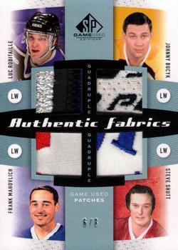 2010-11 SP Game Used - Authentic Fabrics Quads Patches #AF4-LW Johnny Bucyk / Luc Robitaille / Frank Mahovlich / Steve Shutt  Front