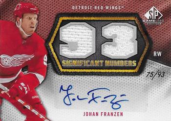 2010-11 SP Game Used - SIGnificant Numbers Autographs #SN-JF Johan Franzen Front
