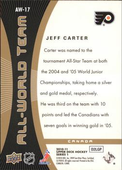 2010-11 Upper Deck - All-World Team #AW-17 Jeff Carter  Back