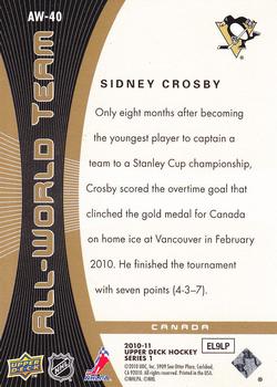 2010-11 Upper Deck - All-World Team #AW-40 Sidney Crosby Back