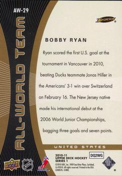 2010-11 Upper Deck - All-World Team #AW-29 Bobby Ryan  Back
