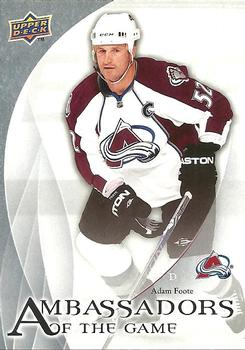 2010-11 Upper Deck - Ambassadors of the Game #AG-1 Adam Foote  Front