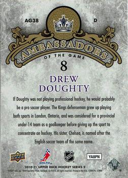 2010-11 Upper Deck - Ambassadors of the Game #AG-38 Drew Doughty  Back