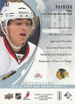 2010-11 Upper Deck - EA Superstars #EA2 Patrick Kane Back