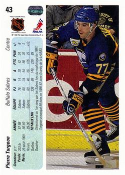 2010-11 Upper Deck French - 1990-91 Upper Deck French Buybacks #43 Pierre Turgeon  Back