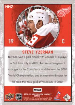 2010-11 Upper Deck - Hockey Heroes: Steve Yzerman #HH7 Steve Yzerman  Back