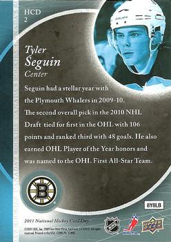 2011 Upper Deck National Hockey Card Day #HCD2 Tyler Seguin  Back