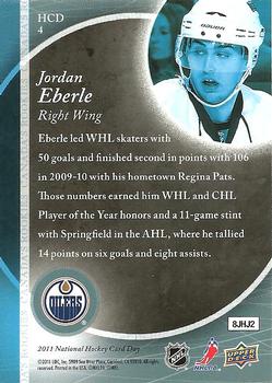 2011 Upper Deck National Hockey Card Day #HCD4 Jordan Eberle  Back