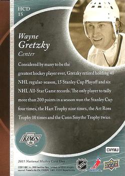 2011 Upper Deck National Hockey Card Day #HCD15 Wayne Gretzky  Back